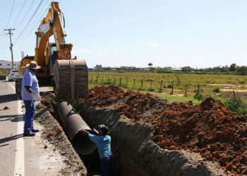 Cidade está ampliando sistema de saneamento básico