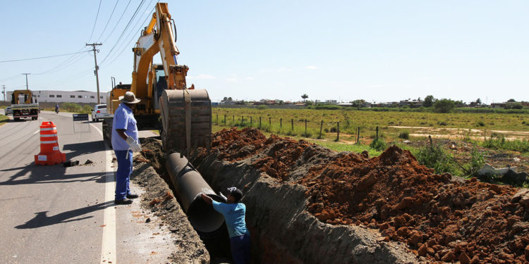 Cidade está ampliando sistema de saneamento básico