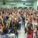 Assembléia Geral de professores da Prefeitura de Campos-RJ: greve de uma semana contra o governo Rosinha Garotinho