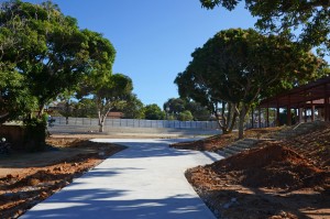 Obra da praça do INEF, em Búzios