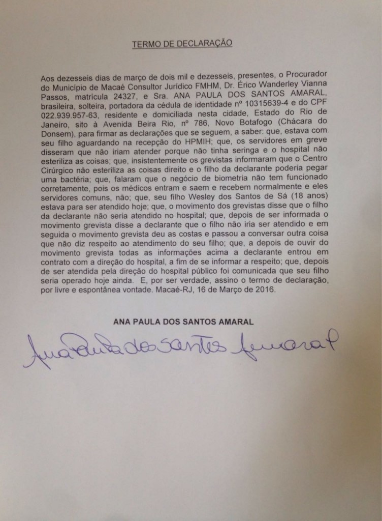 Ato ilegal do Sindsprev em Macaé-RJ