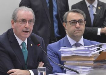 Brasília - O presidente afastado da Câmara, Eduardo Cunha, faz sua defesa no Conselho de Ética da Casa (Antonio Cruz/Agência Brasil)
