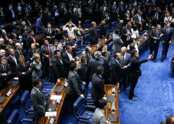 Brasília - Por 55 votos a favor e 22 contra, Senado abre processo de impeachment da Presidenta Dilma Rousseff.  (Marcelo Camargo/Agência Brasil)