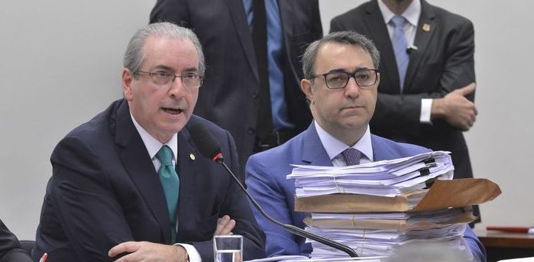 Brasília - O presidente afastado da Câmara, Eduardo Cunha, faz sua defesa no Conselho de Ética da Casa (Antonio Cruz/Agência Brasil)