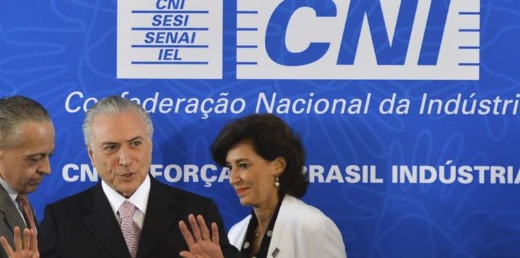 Brasília - O presidente interino Michel Temer participa da reunião do Comitê de Líderes da Mobilização Empresarial pela Inovação (MEI) na sede da Confederação Nacional da Indústria (CNI) (Antonio Cruz/Agência Brasil)
