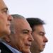 Brasília - DF, 27/11/2016. Presidente Michel Temer o Presidente do Senado Federal Renan Calheiros, o Presidente da Câmara dos Deputados, Deputado Rodrigo Maia, durante coletiva de imprensa no Palácio do Planalto. Foto: Beto Barata/PR