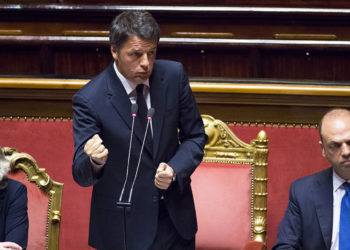 Senato, 27/06/2016 - Il presidente del Consiglio Matteo Renzi durante il suo intervento al Senato per le comunicazioni in vista del Consiglio europeo del 28 e 29 giugno.