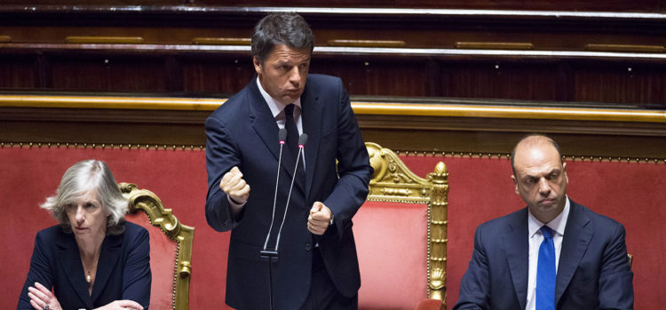 Senato, 27/06/2016 - Il presidente del Consiglio Matteo Renzi durante il suo intervento al Senato per le comunicazioni in vista del Consiglio europeo del 28 e 29 giugno.