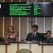 Prefeita de São João da Barra, Carla Machado, durante sessão legislativa na Câmara
