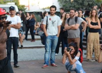 São Paulo - Ato contra as ações da prefeitura e do governo do estado na região da cracolândia na Praça Júlio Prestes, região central (Rovena Rosa/Agência Brasil)