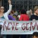 Rio de Janeiro - Ato convovado pelas centrais sindicais reune milhares de manisfestantes na Cinelância, região central da cidade, contra as reformas trabalhista e previdenciária propostas pelo governo. (Foto: Tânia Rêgo/Agência Brasil)