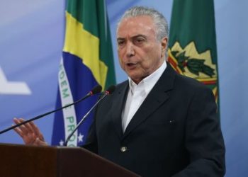 Brasília - O presidente da República, Michel Temer, durante pronunciamento oficial, disse que vai pedir ao STF, a suspensão de inquérito até que gravação seja periciada (José Cruz/Agência Brasil)