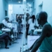 Pacientes no corredor do Hospital Geral de Guarus