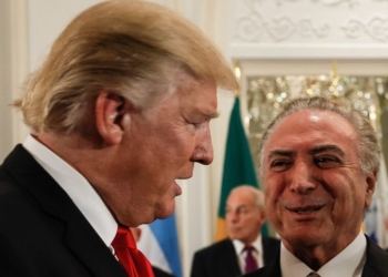 Nova York (EUA) - Os presidentes dos Estados Unidos da América, Donald Trump, e do Brasil, Michel Temer, durante jantar de trabalho oferecido pelo presidente americano (Beto Barata/PR)