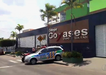 Vídeo do aluno disparando pistola contra colegas em escola de Goiânia  | Foto: reprodução