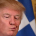 U.S. President Donald Trump reacts as he hosts a Greek Independence Day celebration at the East room of the White House in Washington, U.S. March 24, 2017. REUTERS/Carlos Barria TPX IMAGES OF THE DAY - RTX32LJ2
