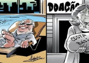 Caricatura do governador do RJ | Imagem: ilustração