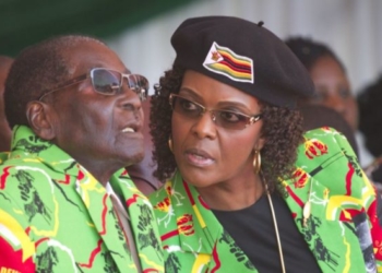 Zimbabwean  President Robert Mugabe and his wife Grace follow proceedings during   a youth rally in Marondera about 100 kilometres east of Harare, Friday, June, 2, 2017.The rally was held as part of his  2017 Presidential election campaign bid where the youth declared Mugabe as the sole  candidate and life President of the Southern African  nation.(AP Photo/Tsvangirayi Mukwazhi)