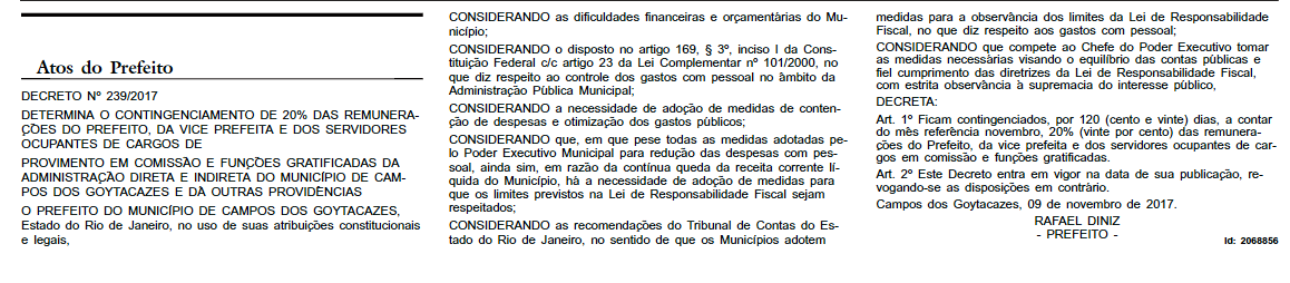 Prefeitura de Campos | Fonte: Rafael Diniz