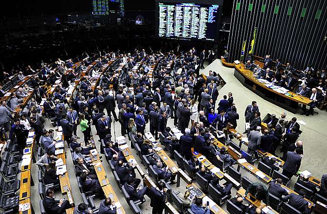 Plenário da Câmara dos Deputados, em Brasília
