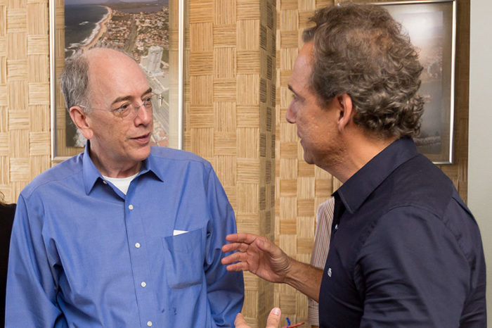 Visita do presidente da Petrobras Pedro Parente ao prefeito Aluízio Santos Júnior, na sede da prefeitura. Macaé/RJ. Data: 12/12/2017. Foto: Rui Porto Filho