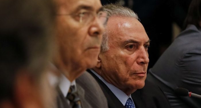 Brasília - Presidente Michel Temer durante reunião com ministros, líderes da base aliada na Câmara dos Deputados e presidentes de partidos (Marcos Corrêa/PR)