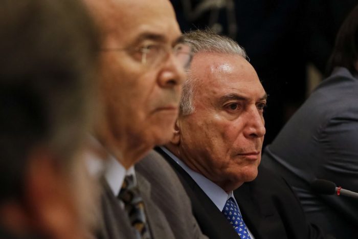 Brasília - Presidente Michel Temer durante reunião com ministros, líderes da base aliada na Câmara dos Deputados e presidentes de partidos (Marcos Corrêa/PR)