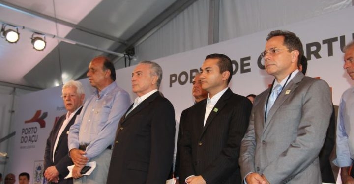 São João da Barra (RJ) - O ministro da Secretaria-Geral da Presidência da República, Moreira Franco, participa da cerimônia de assinatura do decreto de criação da Zona de Processamento de Exportação do Porto do Açu (Beth Santos/Secretaria Geral da PR)