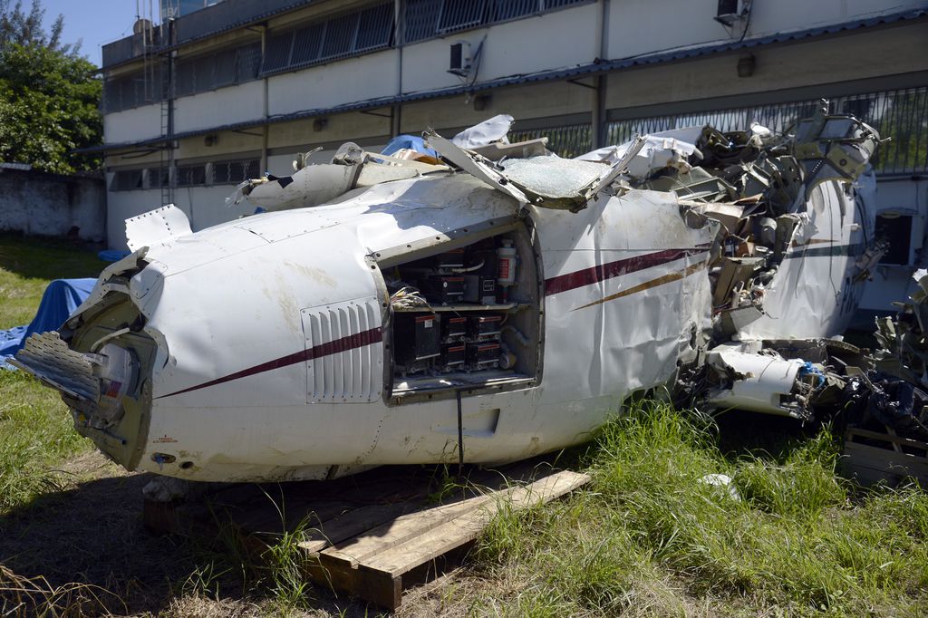 Rio de Janeiro - Destroços da aeronave que caiu no mar de Paraty e vitimou o ministro do STF, Teori Zavascki em 19 de janeiro de 2017 (Tomaz Silva/Agência Brasil)