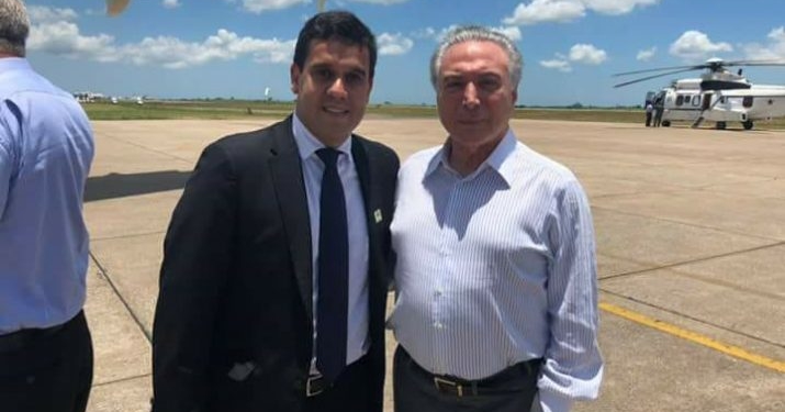Prefeito de Campos-RJ Rafael Diniz ao lado do presidente Michel Temer