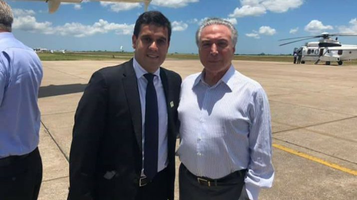 Prefeito de Campos-RJ Rafael Diniz ao lado do presidente Michel Temer