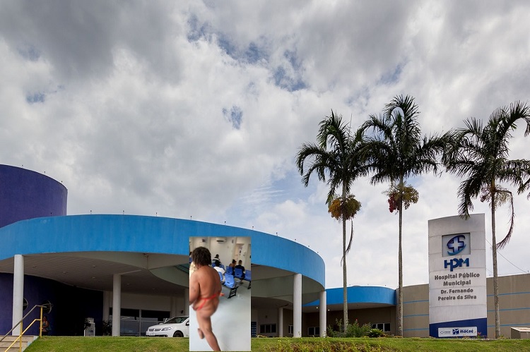 Mulher nua invade Hospital Público de Macaé-RJ | Foto: Ilustração