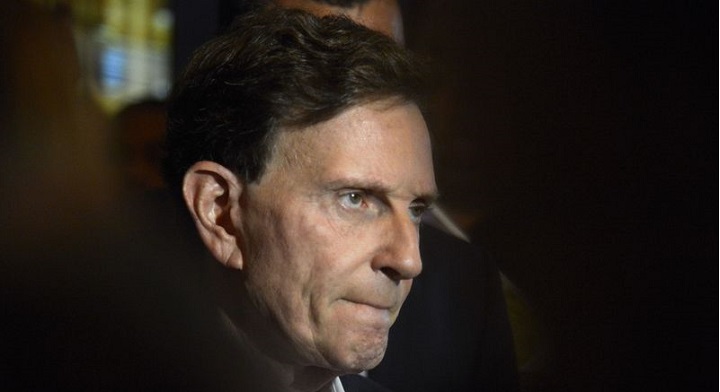Rio de Janeiro - O prefeito do Rio de Janeiro, Marcelo Crivella, apresenta o balanço dos três meses de funcionamento do aplicativo Taxi.Rio, no Palácio da Cidade, zona sul da cidade. (Tânia Rêgo/Agência Brasil)