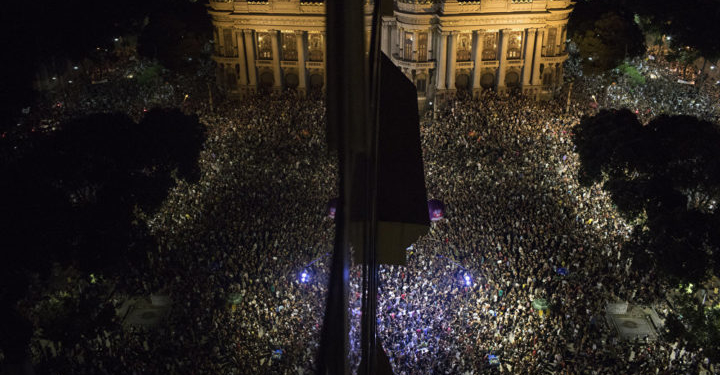 Ato em protesto contra o assassinato de Marielle Franco | Foto: Sputnik News