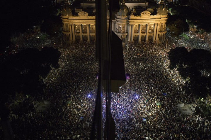 Ato em protesto contra o assassinato de Marielle Franco | Foto: Sputnik News