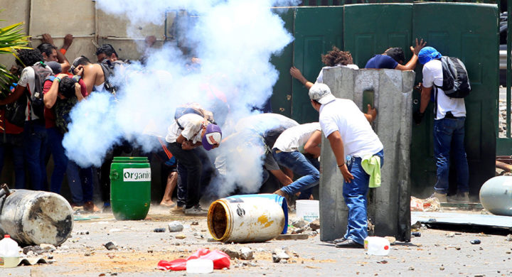 Protestos na Nicarágua | Foto: Reuters/ Via Sputnik News