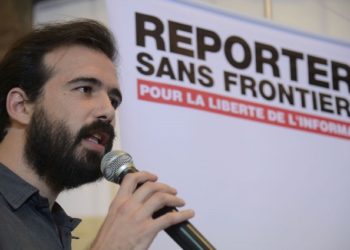 A ONG Repórteres Sem Fronteira (RSF) lança o Ranking Mundial da Liberdade de Imprensa 2018, no Palácio Itamaraty, região central da cidade. Na foto, Artur Romeu, coordenador do RSF.