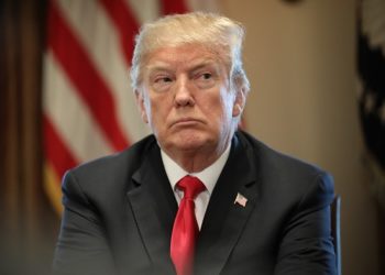 WASHINGTON, DC - MARCH 01:  U.S. President Donald Trump participates in a meeting with leaders of the steel industry at the White House March 1, 2018 in Washington, DC. Trump announced planned tariffs on imported steel and aluminum during the meeting, with details to be released at a later date.  (Photo by Win McNamee/Getty Images)