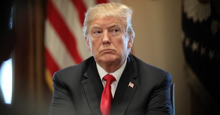 WASHINGTON, DC - MARCH 01: U.S. President Donald Trump participates in a meeting with leaders of the steel industry at the White House March 1, 2018 in Washington, DC. Trump announced planned tariffs on imported steel and aluminum during the meeting, with details to be released at a later date. (Photo by Win McNamee/Getty Images)