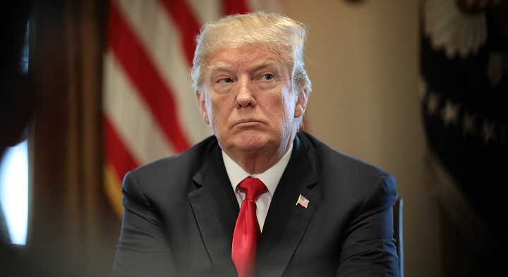 WASHINGTON, DC - MARCH 01: U.S. President Donald Trump participates in a meeting with leaders of the steel industry at the White House March 1, 2018 in Washington, DC. Trump announced planned tariffs on imported steel and aluminum during the meeting, with details to be released at a later date. (Photo by Win McNamee/Getty Images)