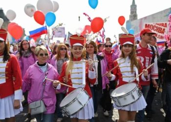 1º de Maio na capital da Rússia