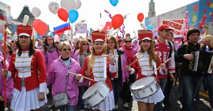 1º de Maio na capital da Rússia