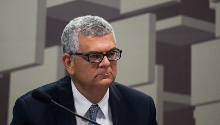 O diretor financeiro da Petrobras, Ivan de Souza Monteiro, participa de audiência conjunta das comissões de Serviços de Infraestrutura e de Assuntos Econômicos do Senado (Marcelo Camargo/Agência Brasil)