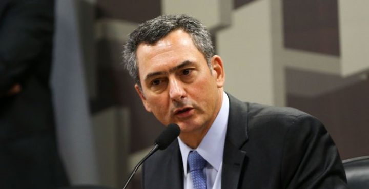 O ministro da Fazenda, Eduardo Guardia, participa de audiência pública na Comissão de Assuntos Econômicos (CAE) do Senado.