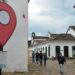 Totens com informações turísticas lançado na Festa Literária Internacional de Paraty (Flip), faz parte do projeto App Paraty: cultura e natureza – Paraty na palma da sua mão (Tânia Rêgo/Agência Brasil)