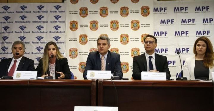 Coletiva de imprensa sobre a Operação Furna da Onça, na sede da Polícia Federal, no Rio de Janeiro.