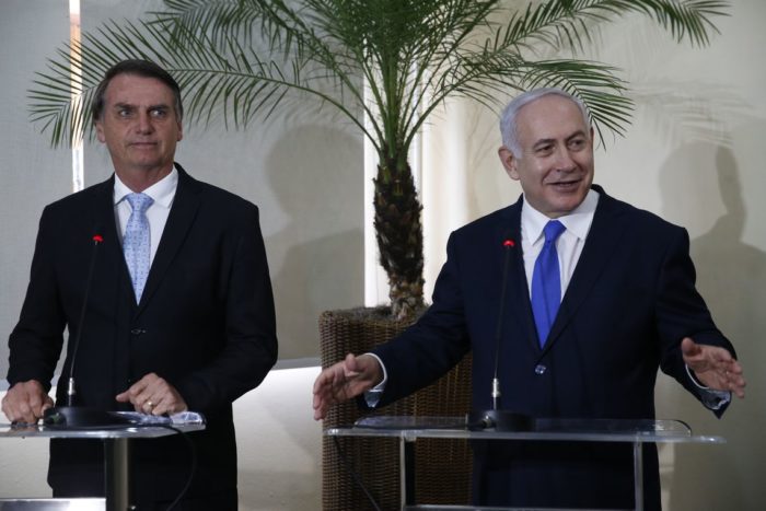 Presidente Jair Bolsonaro e Benjamin Netanyahu