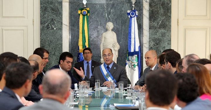 Rio de Janeiro - RJ - 02.01.2018 - Governador Wilson Witzel durante reunião no Salão Verde do Palácio Guanabara, zona sul da cidade. Foto: Carlos Magno.