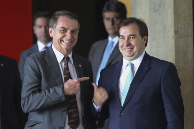 Rodrigo Maia e Jair Bolsonaro