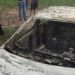 Carro de motorista do Uber incendiado em Campos-RJ